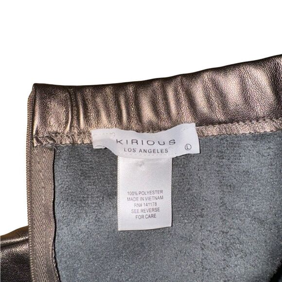 [NWT] Kirioius Los Angeles Faux Leather Strapless Mini Dress - Size Large - Picture 7 of 9